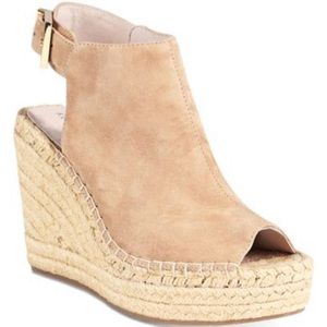 Olivia Espadrille Peep-Toe Wedges